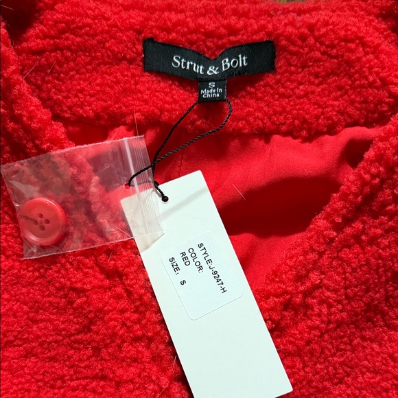 Red Button-Up Jacket - Picture 2 of 5